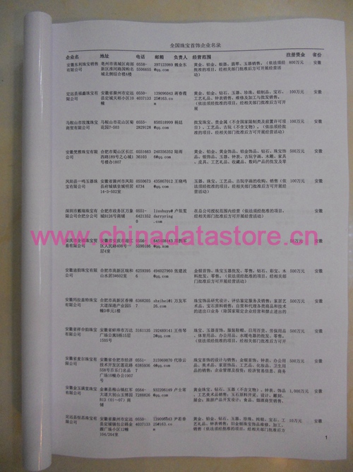中國(guó)珠寶企業(yè)黃頁可開展精準(zhǔn)營(yíng)銷，電話營(yíng)銷、郵件營(yíng)銷、傳真營(yíng)銷等等多管齊下，圓您銷售冠軍夢(mèng)