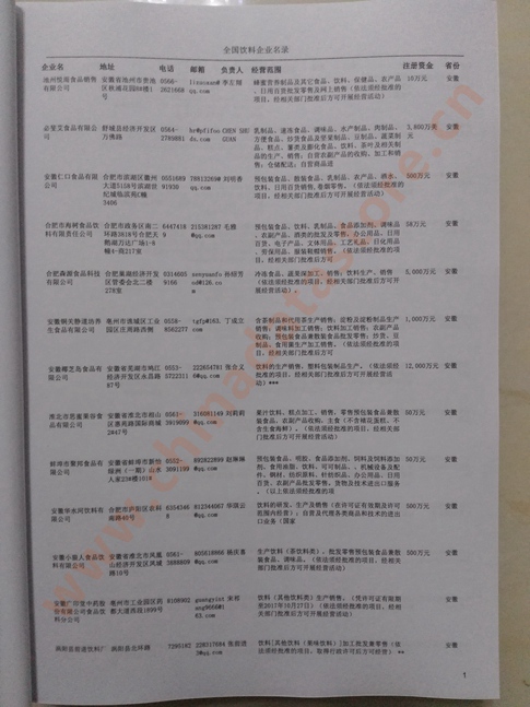 中國(guó)飲料企業(yè)黃頁(yè)可開展精準(zhǔn)營(yíng)銷，電話營(yíng)銷、郵件營(yíng)銷、傳真營(yíng)銷等等多管齊下，圓您銷售冠軍夢(mèng)